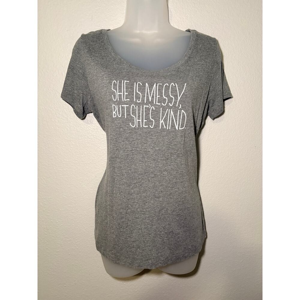 Waitress Musical "She Is Messy But She's Kind" Grey Shirt XL (Fits Like L)